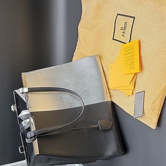 Fendi 3Jours Bag, Large Silver & Black - Picture 16 of 16